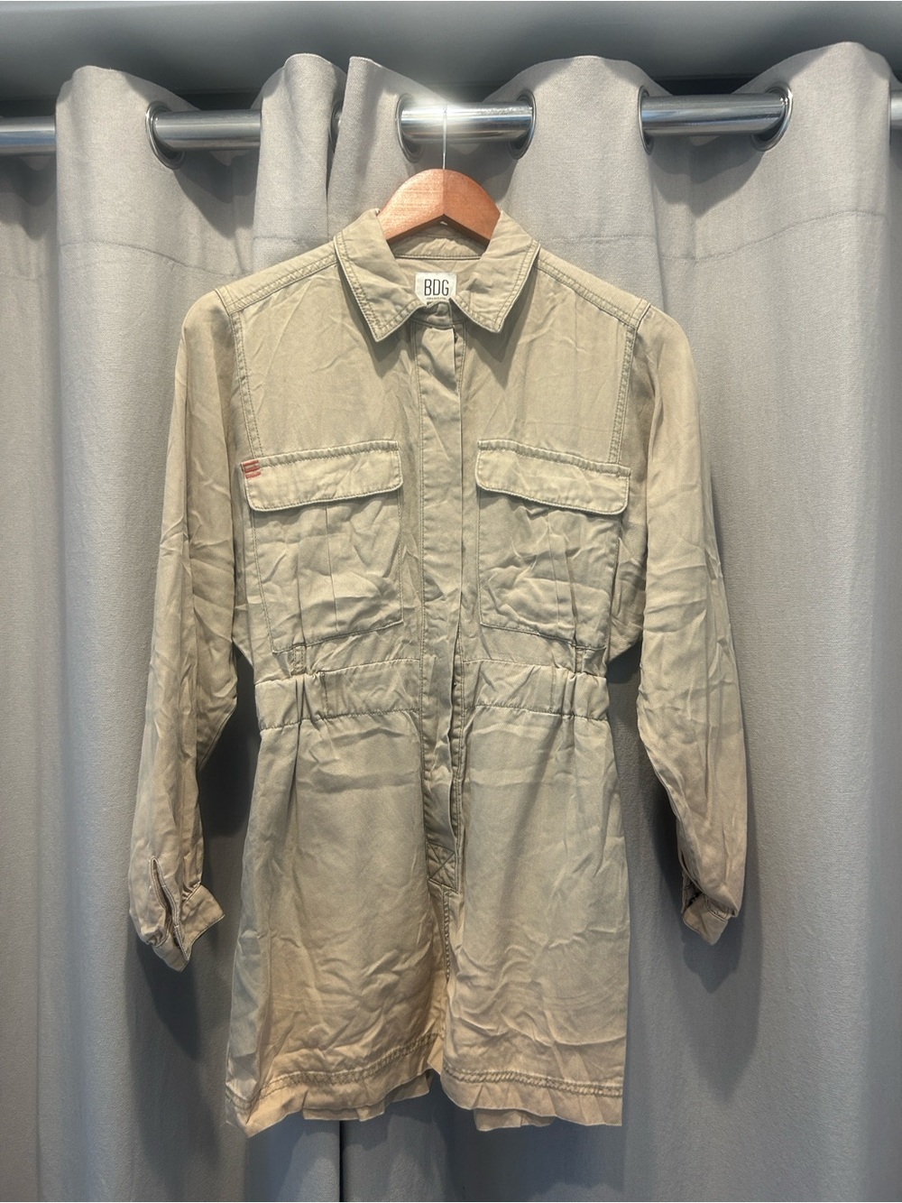 BDG Olive Utility romper jumpsuit